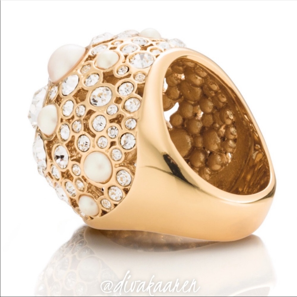Kate Spade NEW SIZES Bauble Ring Pearls/Crystal - Picture 5 of 10